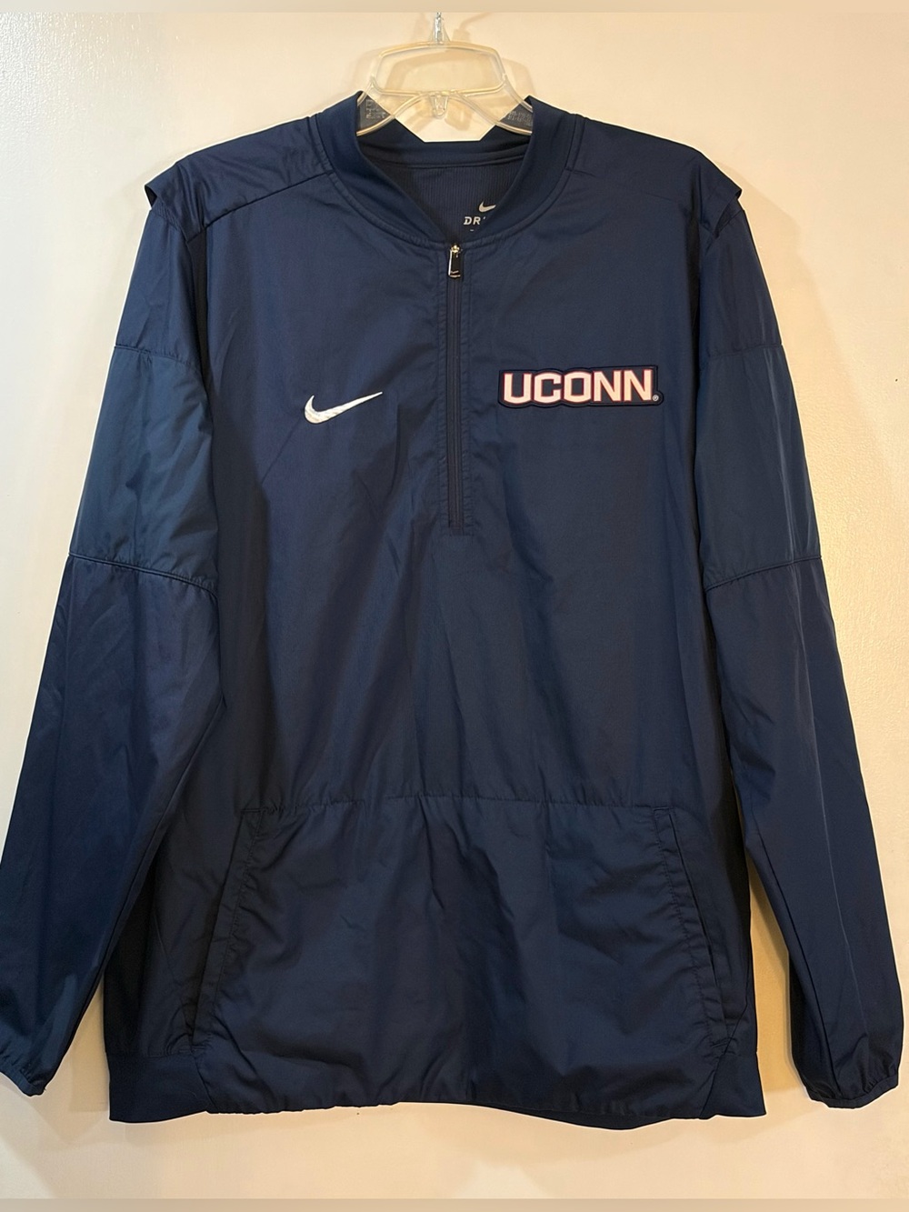 Nike Dri-FIT UConn 1/4 Zip Windbreaker Men’s Sz Large